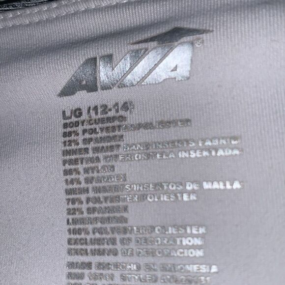 Avia Actiwear Mesh Cutout Details Gray Capri Leggings Size L - Picture 12 of 13